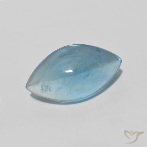 3.88 ct Turquoise Fluorite Stone, Natural Fluorite in Marquise Cabochon Shape for Sale