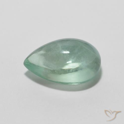 Fluorite Gemstone in 10 x 7 mm (calibrated) Size for Sale, Fluorite Stone in Gray Forest Green Color