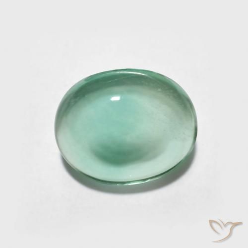 2.60ct Natural Light Blue Green Fluorite, Oval, Transparent