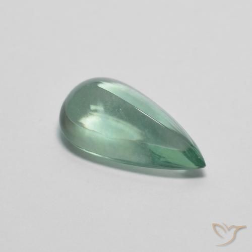 3.00ct Natural Mint Green Fluorite, Pear Shape, Transparent
