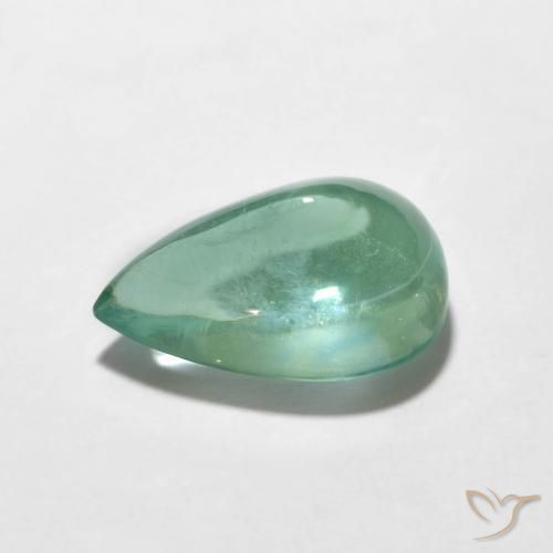 Fluorite Gemstone in 12 x 8 mm (calibrated) Size for Sale, Fluorite Stone in Blue Green Color