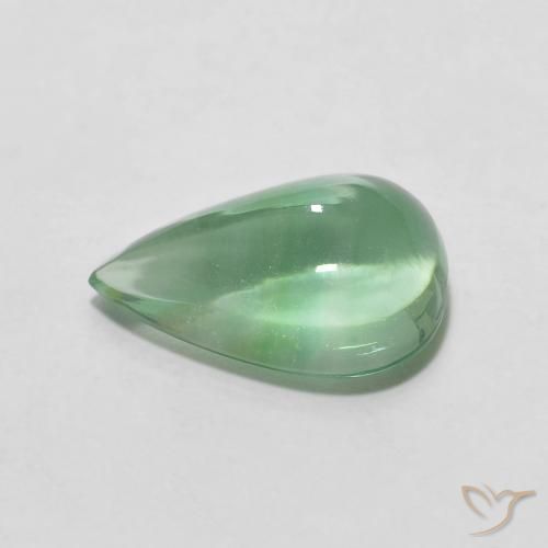 Fluorite Gemstone in 12.1 x 7.6 mm Size for Sale, Fluorite Stone in Light Green Color