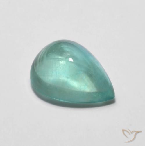 2.96 ct Turquoise Fluorite Stone, Natural Fluorite in Pear Cabochon Shape for Sale