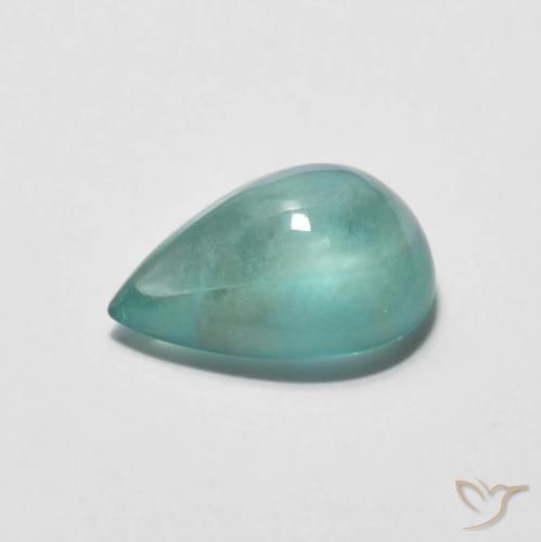 Fluorite Gemstone in 11 x 9 mm (calibrated) Size for Sale, Fluorite Stone in Intense Blue Green Color