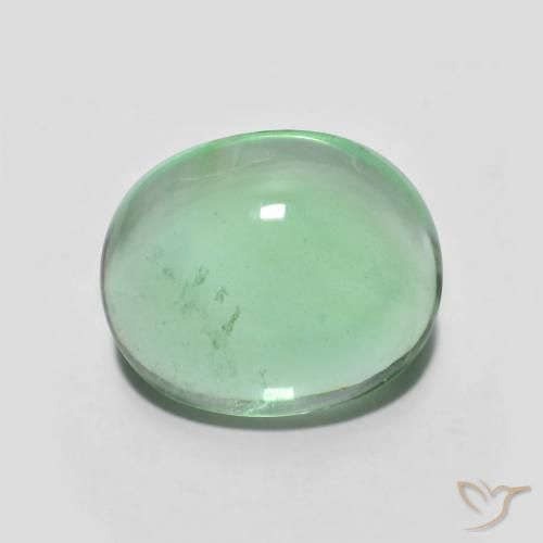 5.35ct Natural Pale Yellowish Green Fluorite, Oval, Transparent