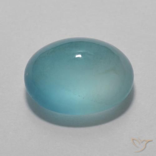 Fluorite Gemstone in 11 x 9 mm (calibrated) Size for Sale, Fluorite Stone in Medium Blue Green Color