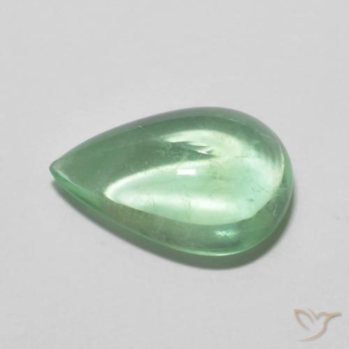 Fluorite Gemstone in 14 x 9 mm (calibrated) Size for Sale, Fluorite Stone in Light Green Color