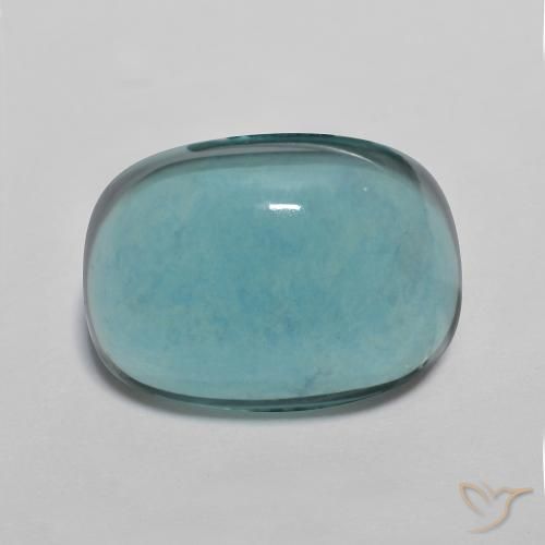 11.02ct Natural Deep Blue Green Fluorite, Cushion, Transparent