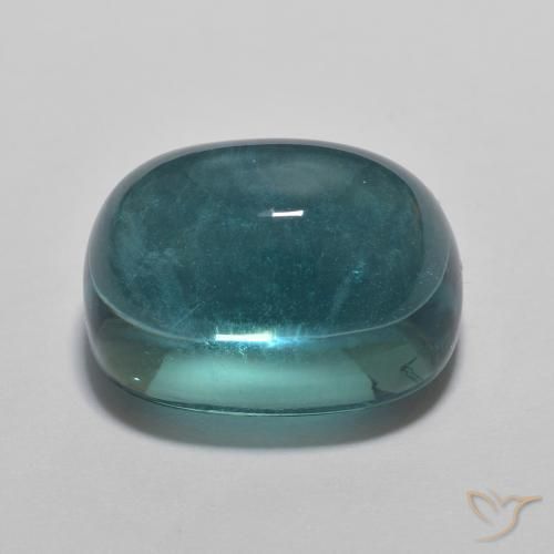 Fluorite Gemstone in 14 x 10 mm (calibrated) Size for Sale, Fluorite Stone in Deep Blue Green Color