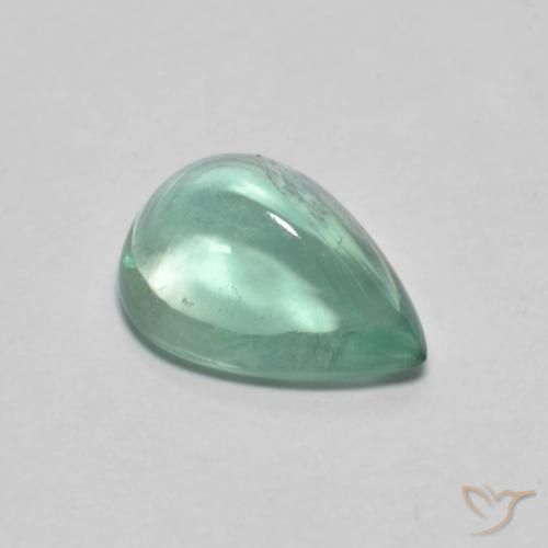 2.31 ct Turquoise Fluorite Stone, Natural Fluorite in Pear Cabochon Shape for Sale
