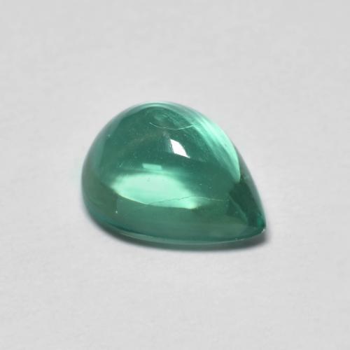 2,01ct Cabochon pera turchese Fluorite dall'India, Dimension 8,8 x 6,6mm, Natural non trattati Gemstone, Transparent Clarity, 1 piece Fluorite in Blu verde Color, Mohs Hardness of 4, Photo A