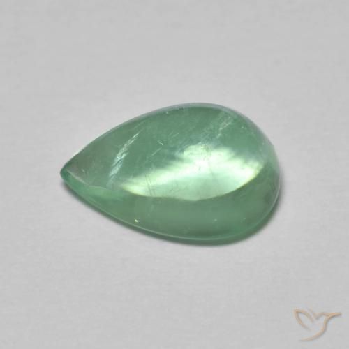 Fluorite Gemstone in 10.7 x 7.1 mm Size for Sale, Fluorite Stone in Light Mint Color