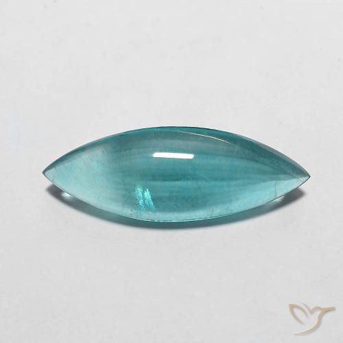 5.24 ct Blue Green Fluorite, 19.5 x 6.9 mm Marquise Cut From India, Photo A