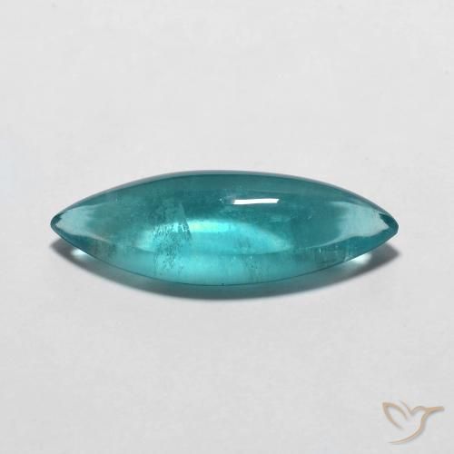 Fluorite Gemstone in 19.5 x 6.9 mm Size for Sale, Fluorite Stone in Intense Blue Green Color
