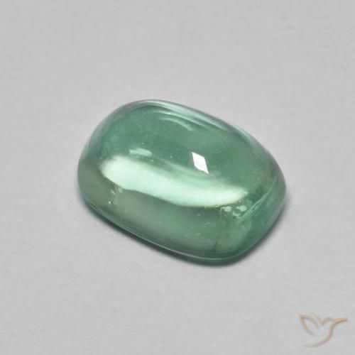 2.54 ct Turquoise Fluorite Stone, Natural Fluorite in Cushion Cabochon Shape for Sale