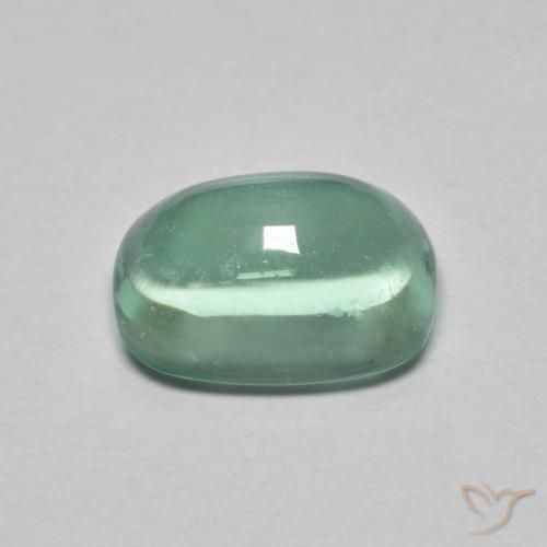 Fluorite Gemstone in 9 x 6.3 mm Size for Sale, Fluorite Stone in Blue Green Color