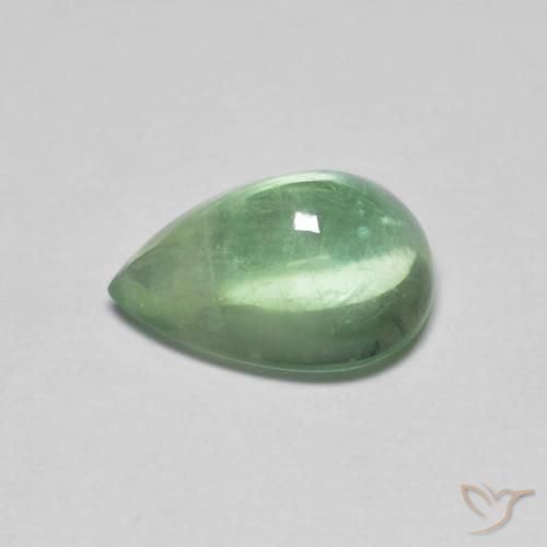 Fluorite Gemstone in 10 x 7 mm (calibrated) Size for Sale, Fluorite Stone in Warm Green Color