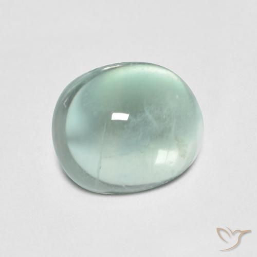 3.15 ct Turquoise Fluorite Stone, Natural Fluorite in Oval Cabochon Shape for Sale