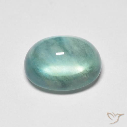 Fluorite Gemstone in 9.5 x 7.6 mm Size for Sale, Fluorite Stone in Very Light Blue Green Color