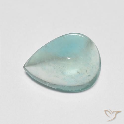 2.16ct Natural Pale Blue Green Fluorite, Pear Shape, Transparent