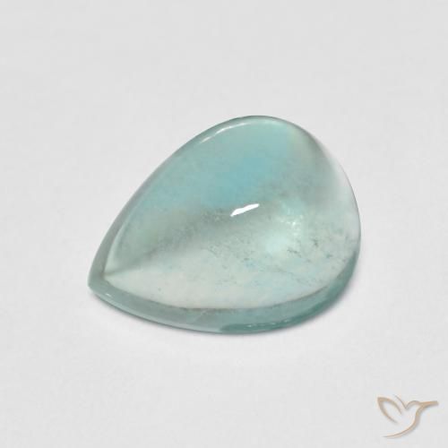 2.16 ct Green Fluorite Stone, Natural Fluorite in Pear Cabochon Shape for Sale