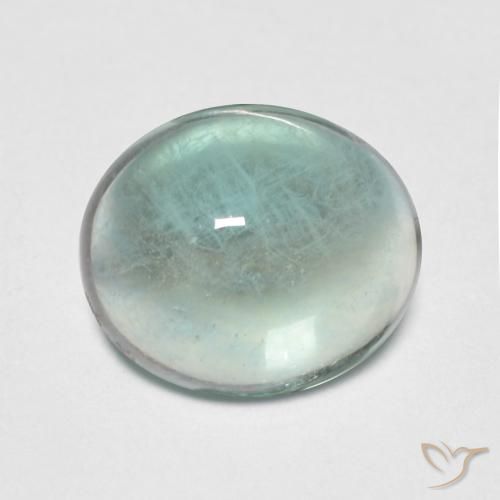 2.42ct Natural Light Blue Green Fluorite, Oval, Transparent
