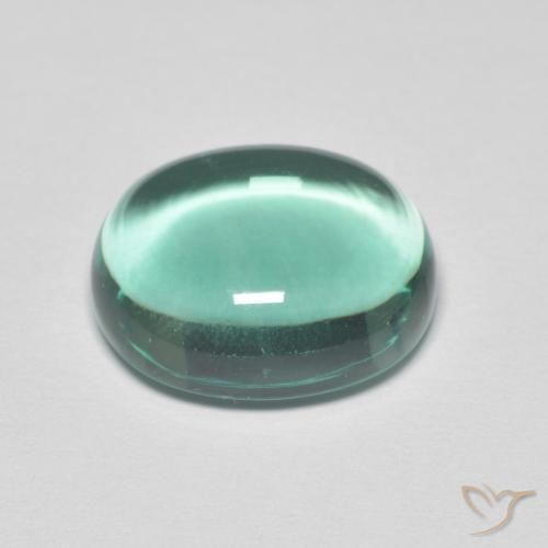 Fluorite Gemstone in 13 x 11 mm (calibrated) Size for Sale, Fluorite Stone in Very Light Blue Green Color