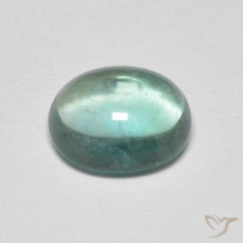 Fluorite Gemstone in 8.3 x 7.1 mm Size for Sale, Fluorite Stone in Pale Green Color