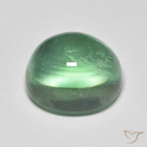 Fluorite Gemstone in 12 x 10 mm (calibrated) Size for Sale, Fluorite Stone in Mint Green Color