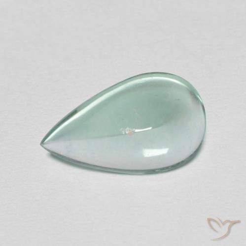 10,9 x 6,5 mm 毫米印度梨形绿色萤石,重 1,88 克拉,天然宝石,透明净度,1 颗萤石 - 颜色:浅绿色,莫氏硬度为 4, Photo A