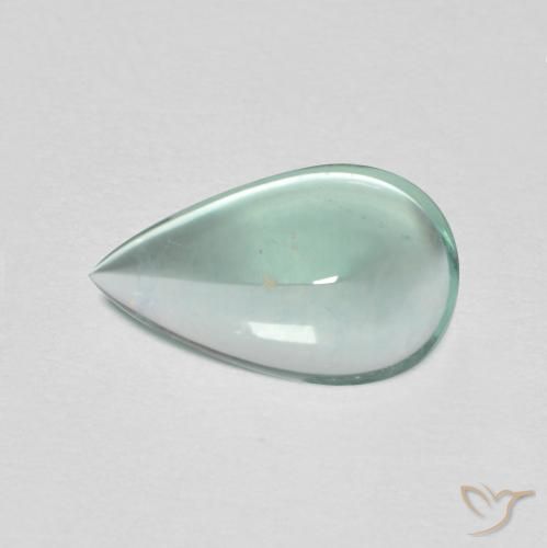 1.88 ct Green Fluorite Stone, Natural Fluorite in Pear Cabochon Shape for Sale