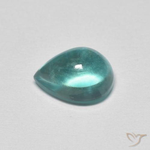 Fluorite Gemstone in 8.6 x 6.4 mm Size for Sale, Fluorite Stone in Light Blue Green Color