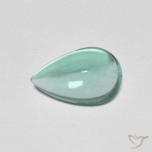 1.78 ct Turquoise Fluorite Stone, Natural Fluorite in Pear Cabochon Shape for Sale