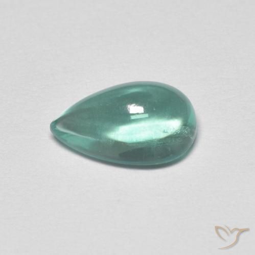Fluorite Gemstone in 9 x 6 mm (calibrated) Size for Sale, Fluorite Stone in Light Blue Green Color