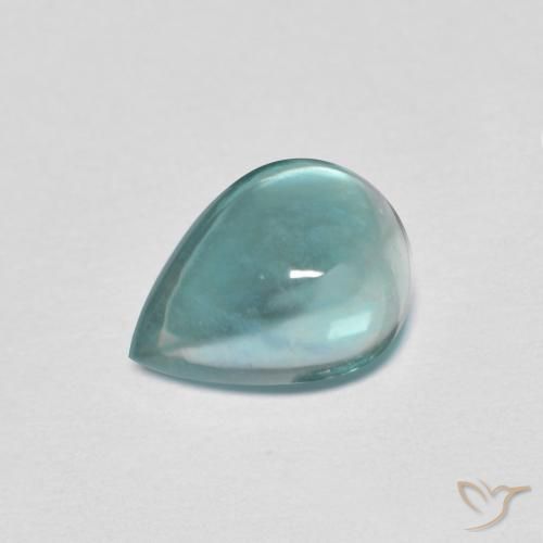1.97 ct Turquoise Fluorite Stone, Natural Fluorite in Pear Cabochon Shape for Sale