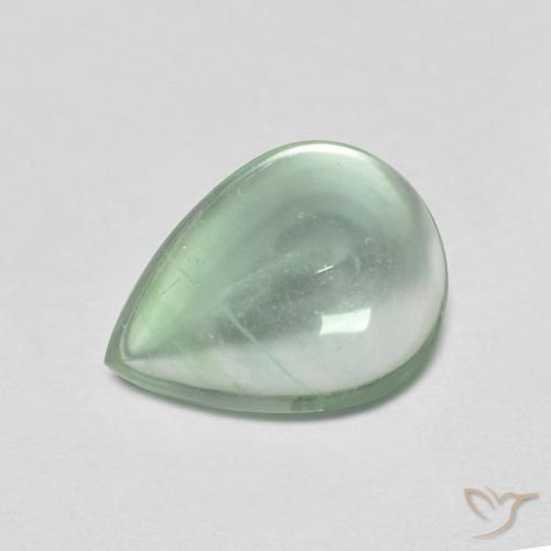 2.58ct Natural Mint Green Fluorite, Pear Shape, Transparent