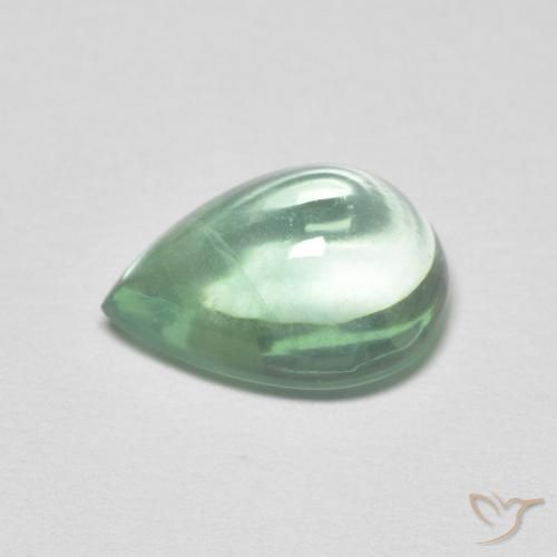 Fluorite Gemstone in 9.9 x 7.4 mm Size for Sale, Fluorite Stone in Mint Green Color
