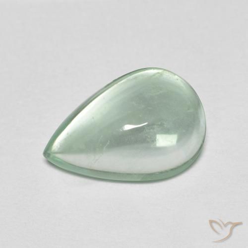 2.32 ct Green Fluorite Stone, Natural Fluorite in Pear Cabochon Shape for Sale