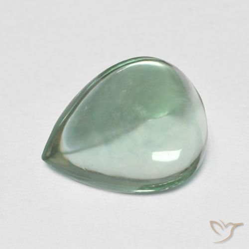 3.38 ct Turquoise Fluorite Stone, Natural Fluorite in Pear Cabochon Shape for Sale