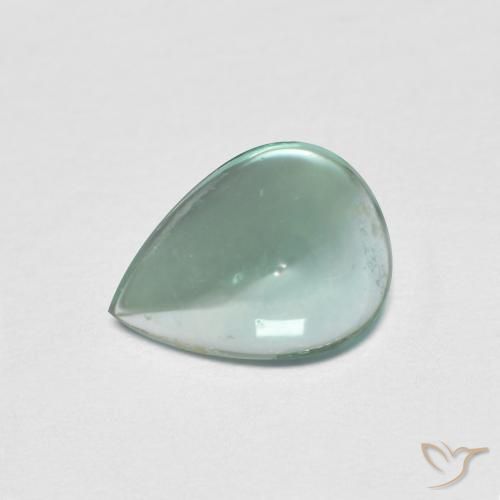 1.93 ct Turquoise Fluorite Stone, Natural Fluorite in Pear Cabochon Shape for Sale