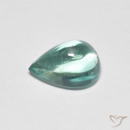 Fluorite Gemstone in 8.8 x 6.6 mm Size for Sale, Fluorite Stone in Blue Green Color