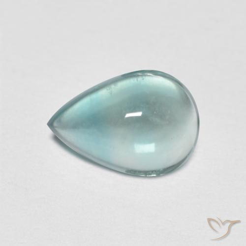 2.07 ct Turquoise Fluorite Stone, Natural Fluorite in Pear Cabochon Shape for Sale