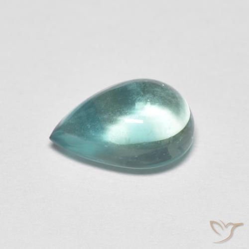 Fluorite Gemstone in 9.3 x 6.4 mm Size for Sale, Fluorite Stone in Electric Blue Tone Color
