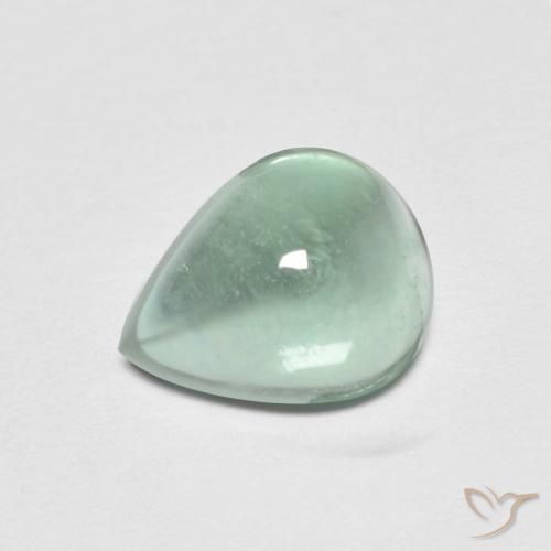 来自印度 2,77 克拉梨形绿松石萤石,尺寸 8,9 x 7,1 mm 毫米,天然宝石,透明 净度,1 颗浅蓝绿色萤石,莫氏硬度为 4, Photo A