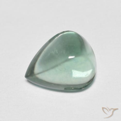 2.94 ct Turquoise Fluorite Stone, Natural Fluorite in Pear Cabochon Shape for Sale