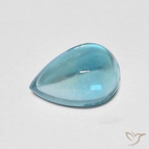 2.31 ct Turquoise Fluorite Stone, Natural Fluorite in Pear Cabochon Shape for Sale