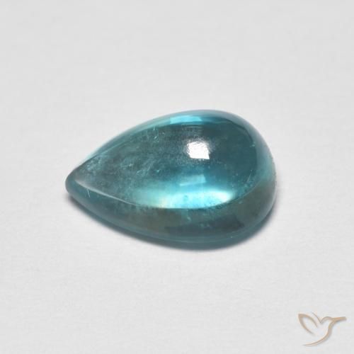 Fluorite Gemstone in 9.4 x 6.3 mm Size for Sale, Fluorite Stone in Blue Green Color