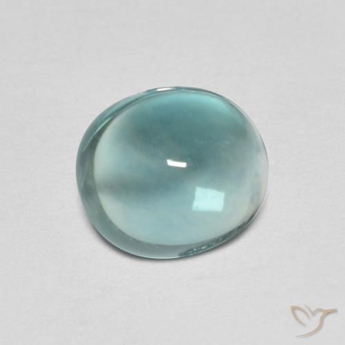 2.30 ct Turquoise Fluorite Stone, Natural Fluorite in Oval Cabochon Shape for Sale