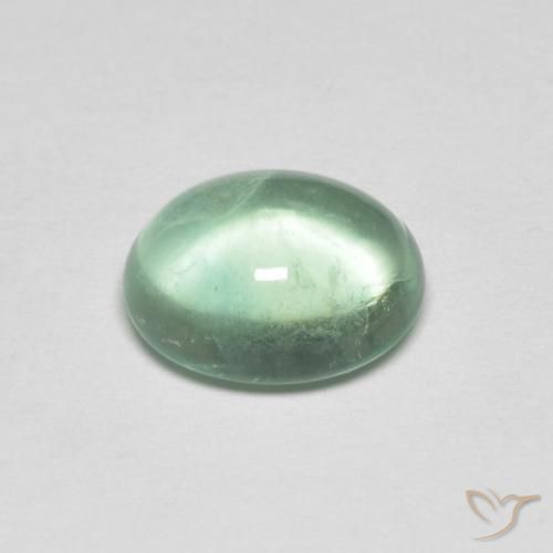 Fluorite Gemstone in 10 x 8 mm (calibrated) Size for Sale, Fluorite Stone in Very Light Green Color