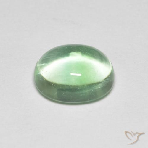 Fluorite Gemstone in 10 x 8 mm (calibrated) Size for Sale, Fluorite Stone in Light Green Color